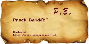 Prack Bandó névjegykártya